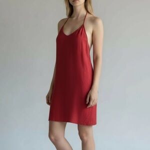 ~ Vintage Old Navy Halter Dress Size XS Red Burgundy